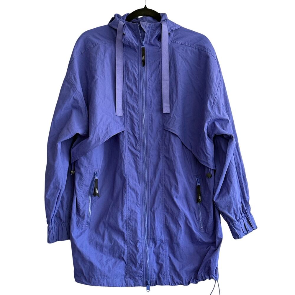 Athleta Allyson Felix Hooded Windbreaker Jacket Oversized Purple Zip S Coat